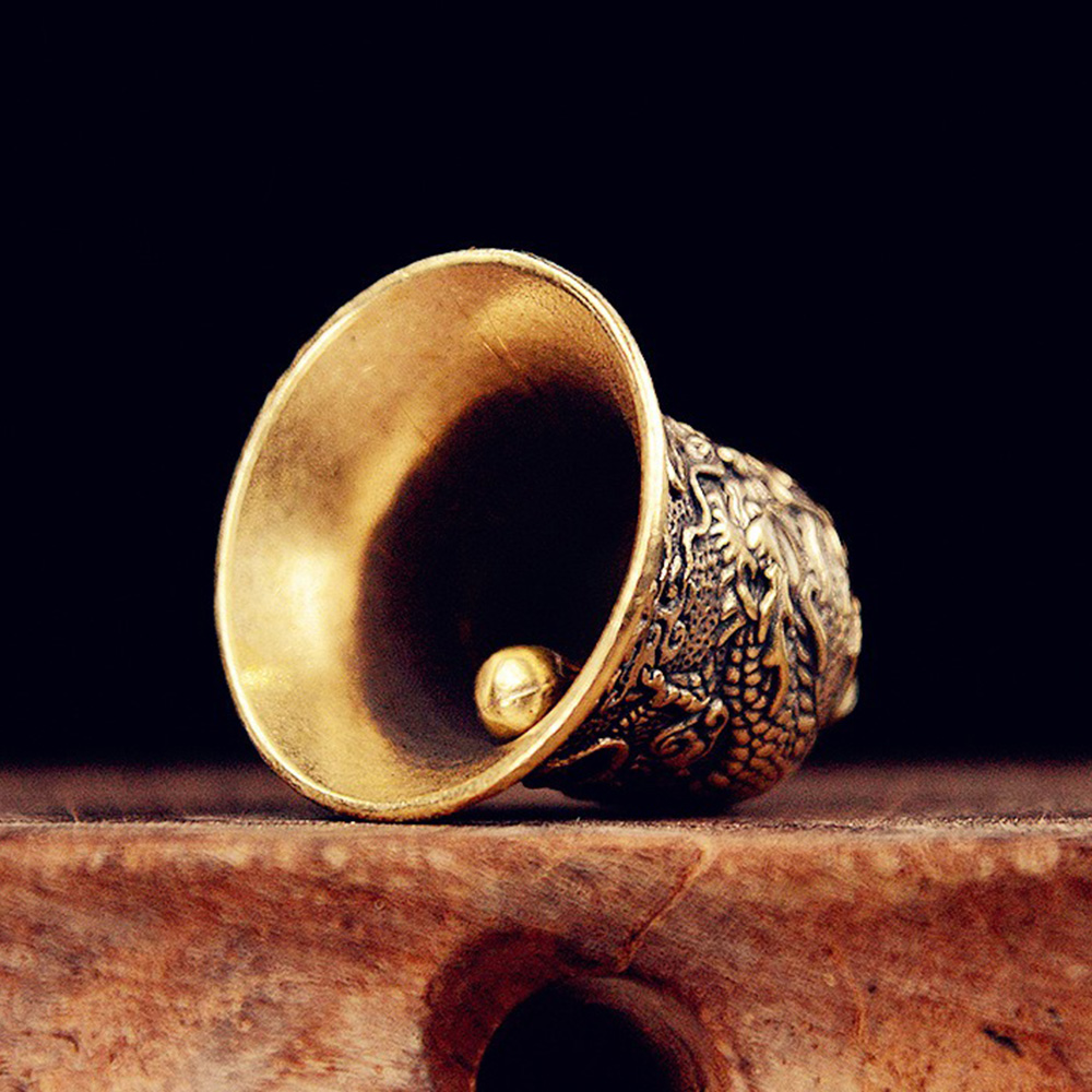 New Vintage Brass Bell Carved  - Vintage Collectible Bells 评论和价格