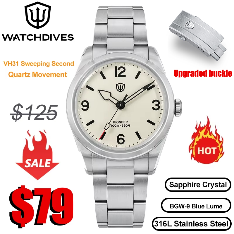 Watchdives WD1960S V2 Watch VH - Vintage Watch Crystal 评论和价格