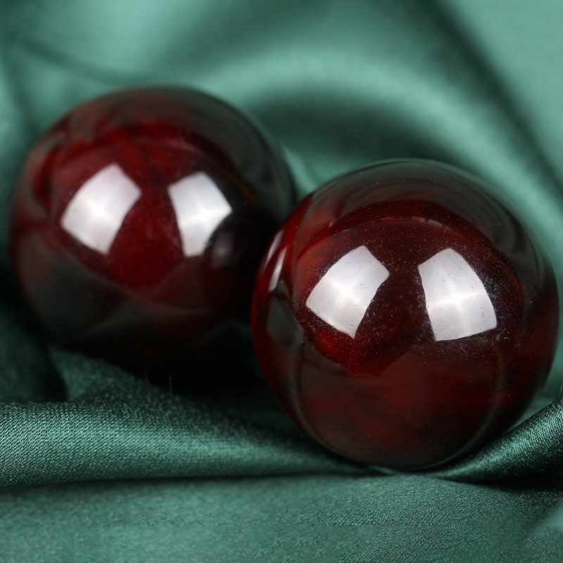 Natural Red Yak Horn Hand Exer - Vintage Collectible Christmas Ornaments 评论和价格