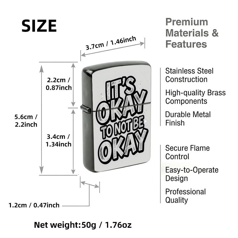 Flip Top Lighter It's Okay To  - Vintage Collectible Lighters 评论和价格