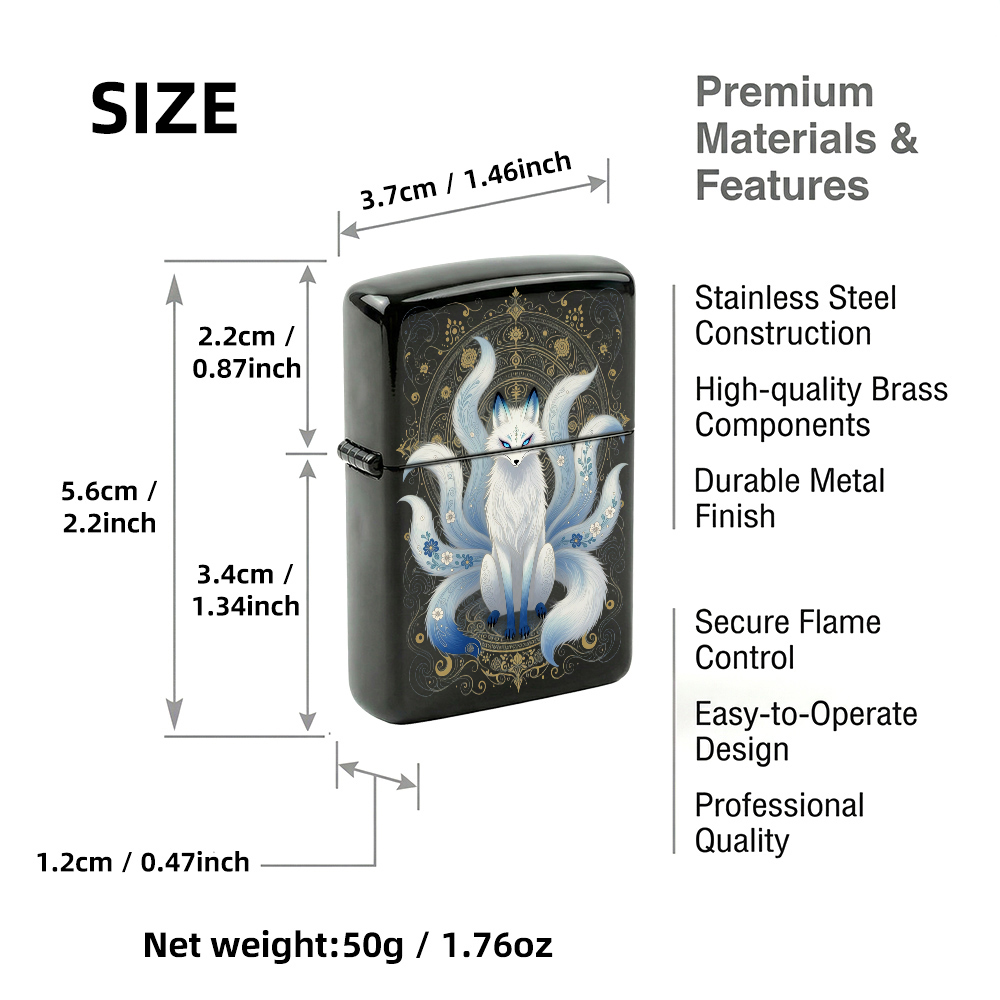 Flip Top Lighter Nine‑Tailed F - Vintage Collectible Lighters 评论和价格