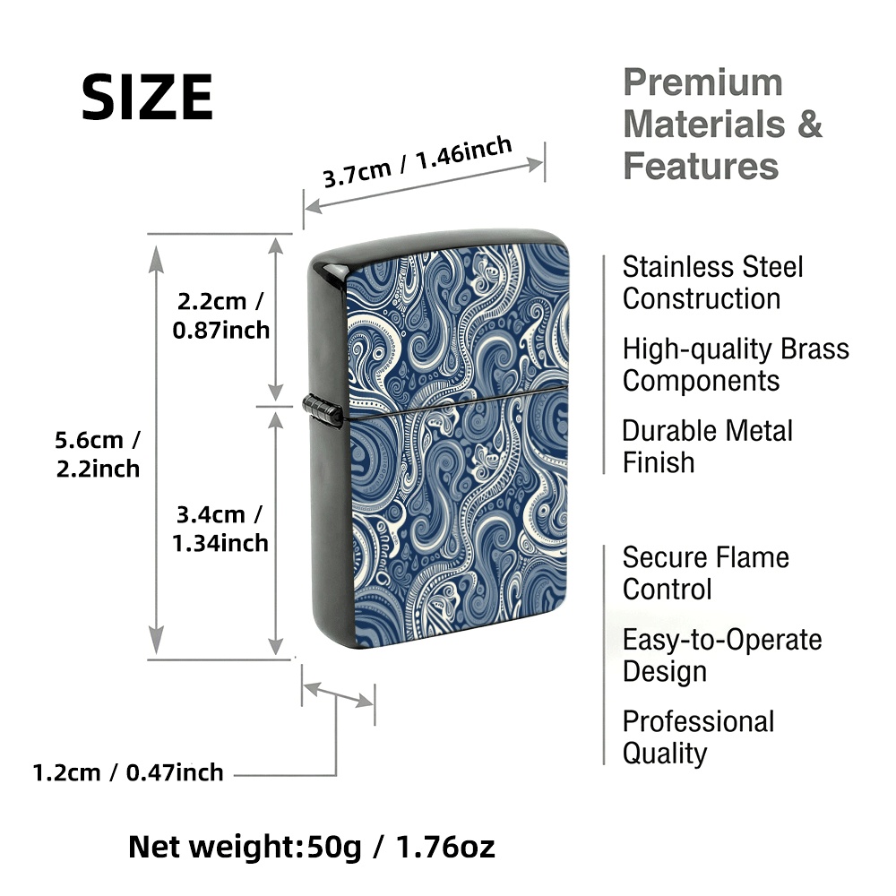 Flip Top Lighter Blue Tribal S - Vintage Collectible Lighters 评论和价格