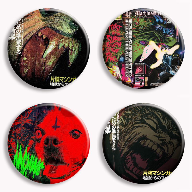 Machine Girl Wlfgrl Button Pin - Vintage Collectible Pins 评论和价格