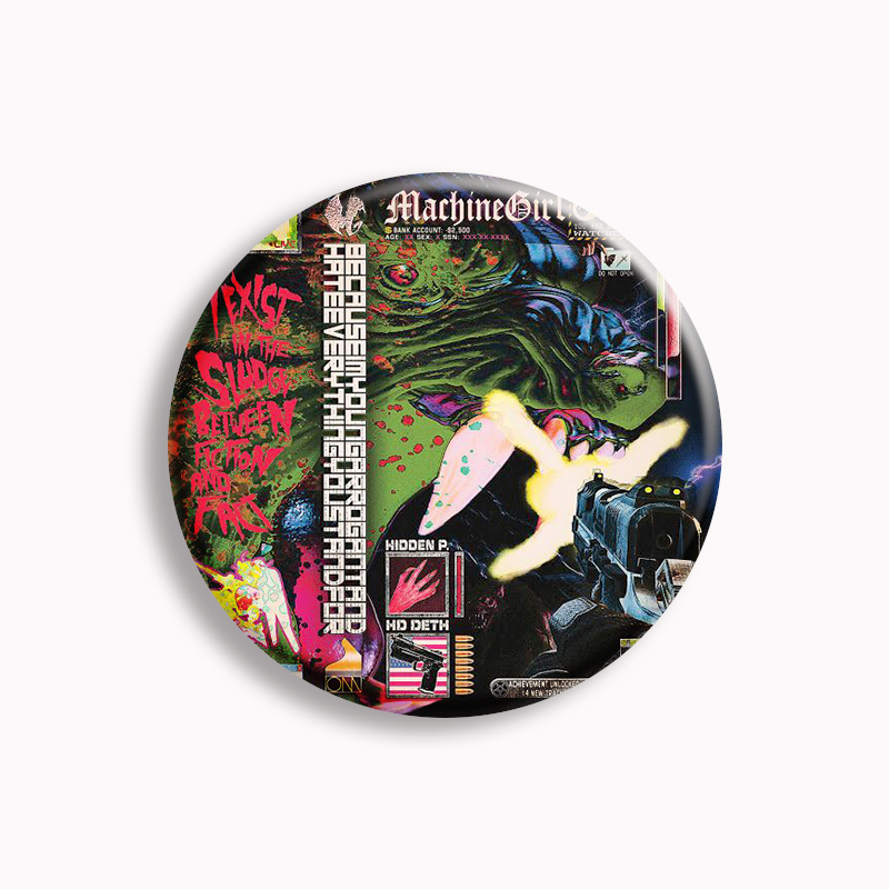 Machine Girl Wlfgrl Button Pin - Vintage Collectible Pins 评论和价格