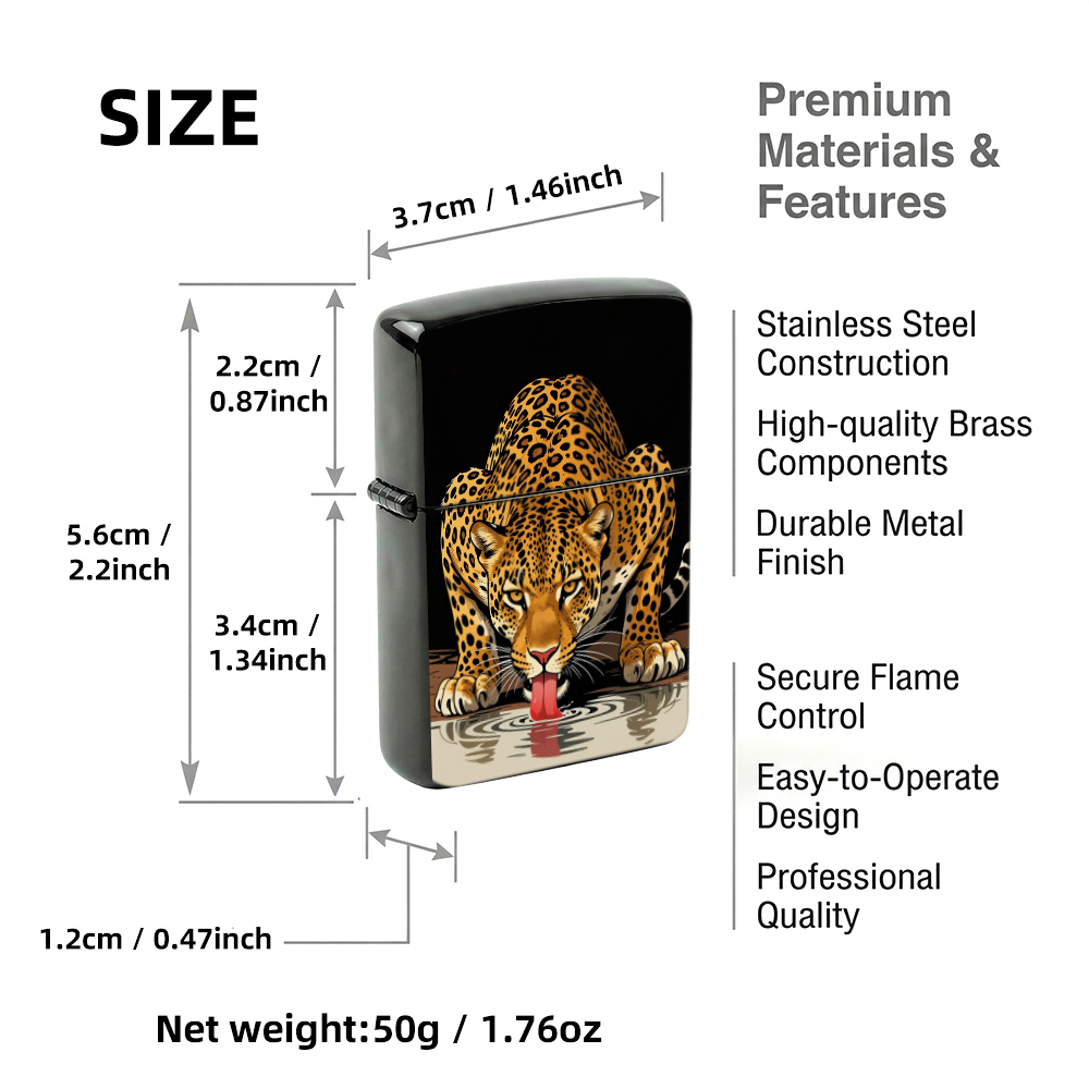Flip Top Lighter Leopard Drink - Vintage Collectible Lighters 评论和价格