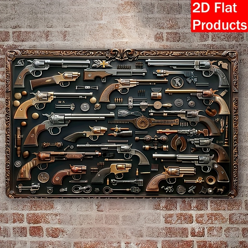 [Metal Decorative Plaque] Vint - Vintage Collectible Guns 评论和价格