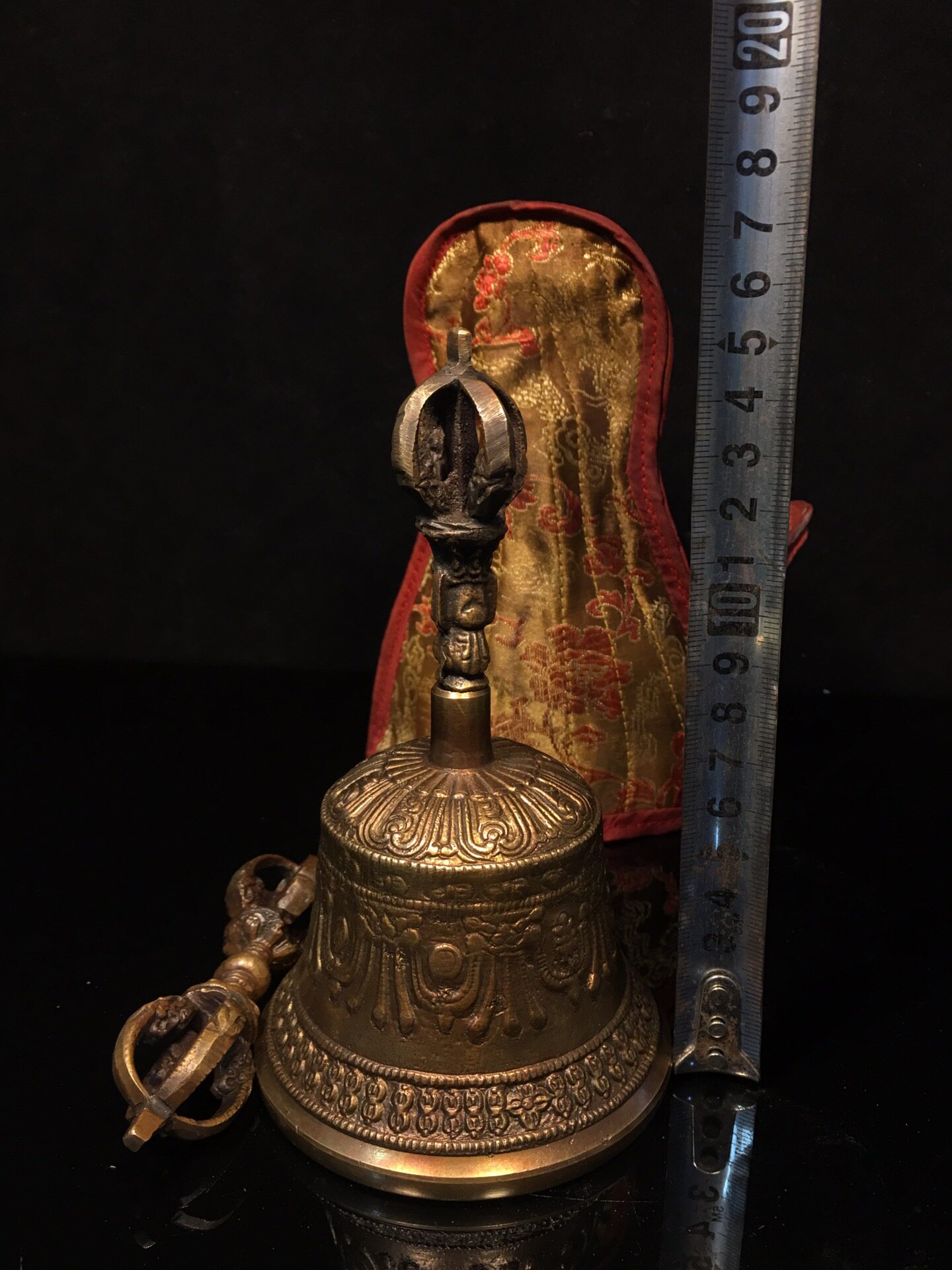 Vintage Pure Brass Vajra Bell  - Vintage Collectible Bells 评论和价格