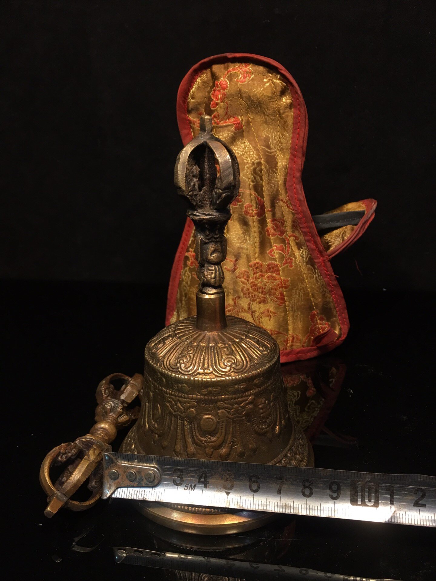 Vintage Pure Brass Vajra Bell  - Vintage Collectible Bells 评论和价格