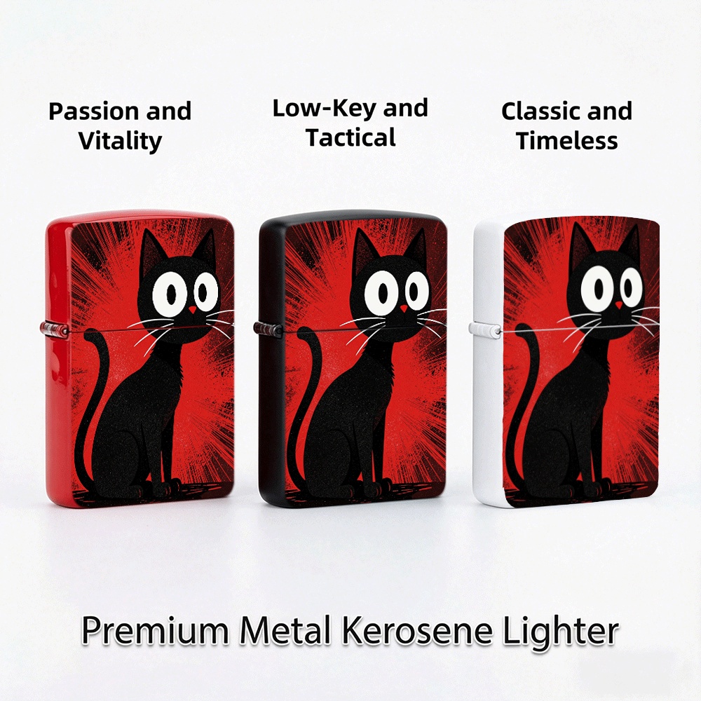 Flip Top Lighter Black Cat Ret - Vintage Collectible Lighters 评论和价格