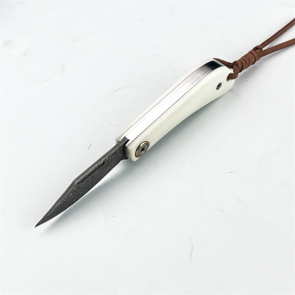 Vintage Damascus Folding EDC P - Vintage Collectible Pocket Knives 评论和价格